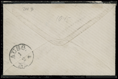 N°46 obl GC 2950 + T17 "Pont l'Evêque (13)" (24 janv 71) sur lettre pour un prisonnier à Erfurt avec petit "PD" encadré rouge par voie de Belgique. TB