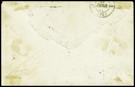N°29 obl GC 2145 + Alsace n°6 obl CAD "Molsheim" (20.2.71) sur lettre pour Lyon (première période du double affranchissement). TB