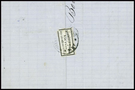 N°28 en paire obl GC 1656 + T17 Giromagny (3.6.71) + Alsace n°5 obl plume sur lettre pour Mulhouse avec taxe 20 au crayon bleu