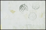 N°37 obl losange de points ambulant (PS1) + Alsace n°5 en paire obl CAD "Drusenheim" (30.7.71) sur lettre pour Dijon. TB
