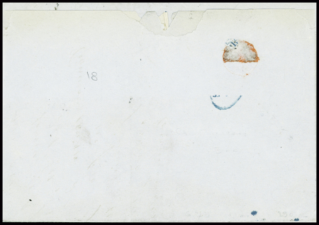 N°60 obl étoile muette bleue + Alsace n°4, 2 pièces, obl CAD allemand de Metz (6.10.71) sur lettre de Metz pour Mâcon. TB