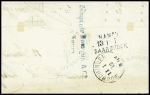 N°60 obl GC 2598 + T17 Nancy (12 janv 72) sur lettre avec Allemagne n°17 obl ambulant linéaire allemand "Nancy Saarbruck" (13.1.72) pour Morhange. TB