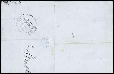 Alsace n°6 obl CAD Strassburg im Elsass" (1.4.71) sur lettre pour Nancy non taxée. TB