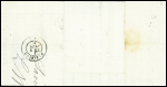 Alsace n°4 en paire + 5 obl CAD "Zabern im Elsass" (1.6.71) sur lettre pour Besançon avec taxe 2 tampon façon manuscrite. TB