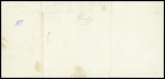 Alsace n°4, 5c vert, bande de 4, obl CAD "Metz" (20.12.71) sur lettre pour Nancy avec taxe 25 double trait. TB
