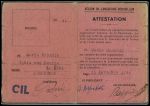3 documents : carte d'identité du comité italien de libération nationale des Pyrénées-Orientales, carte d'adhésion en 1948 au RPF d'Ille-et-Vilaine et carte d'identité en qualité de travailleur agricole délivrée en 1943 