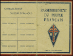 3 documents : carte d'identité du comité italien de libération nationale des Pyrénées-Orientales, carte d'adhésion en 1948 au RPF d'Ille-et-Vilaine et carte d'identité en qualité de travailleur agricole délivrée en 1943 