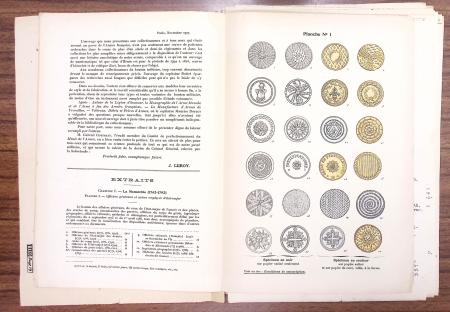 Dossier dans une chemise jaune sur le "bouton de l'armée française" (1913 - 1914), journal mensuel, "organe d'échange entre collectionneurs de boutons