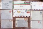 2° guerre mondiale : lettres de la Croix-Rouge x9 (Brésil, Chili, Argentine, Vénézuéla, Bratislava, Ceylan, Toronto, Genève) + lettres censurées x52