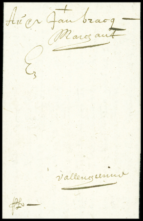 Lettre en port dû avec petite marque manuscrite de Lille (31 aout 1627) pour Valenciennes (L n°1), ind 21. TB