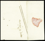 Lettre de 1635 pour Anvers avec marque manuscrite "De Lille" ind 18. TB