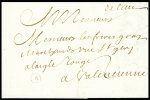 Lettre en port dû du 26 sept 16998 à destination de Valenciennes avec marque manuscrite "de Lille" (L n°1), ind 21. TB