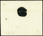 Lettre en port dû du 4 avril 1749 à destination d'Antibes avec petite marque manuscrite rouge "De Lille" (L n°9), ind 17. TB