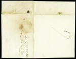 Lettre du 29 mars 1771 pour Montpellier avec marque ornée d'une fleur de lys "Port payé de Lille" (généralement floue, précise Louis Lenain)