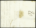 Lettre à destination du Havre avec petite marque ronde ornée de 3 fleurs de lys "port payé de Lille" (L n°29), ind 30. RR