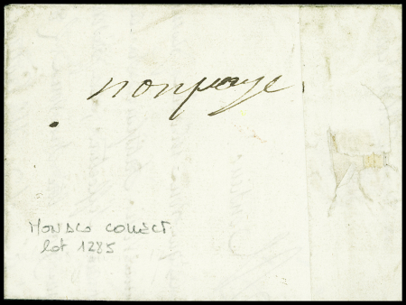 petite poste de Lille. Lettre en port dû boitier du 19 janvier 1792 pour Tourcoing avec MP rouges "19 janv", "8e LEV" et "non payé" et marque à sec