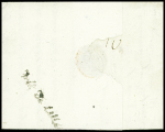 Lettre en port dû du 16 prairial an 3 avec MP "57 Dunkerque" et au verso marque en écriture cursive "DEBe de Lille" (L n°31), ind 20. TB