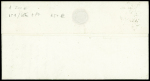N°1 obl PC 3398 + T15 "Tours (36)" (1852) sur lettre pour Saint Avertin. TB
