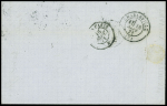 N°25 + 36 en paire + 41 (pli) obl GC 246 + T17 Autun (16 sept 71) sur lettre, AFF rare