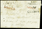 MOSELLE Lettre avec MP "P 55 P Thionville" + griffe