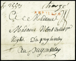 CANTAL Lettre chargée pesante (contenait 3 assignats