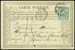 N°42+37 obl GC 260 + T17 Avignon (1 sept 71 - 1er jour du changement de tarif) sur lettre. TB