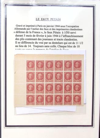 1943-45 LIBERATION : Collection de timbres de la Libération