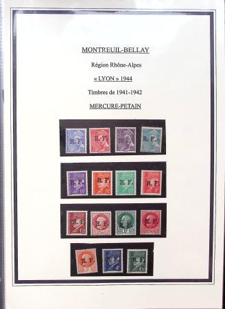 1943-45 LIBERATION : Collection de timbres de la Libération