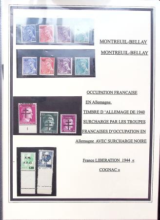 1943-45 LIBERATION : Collection de timbres de la Libération