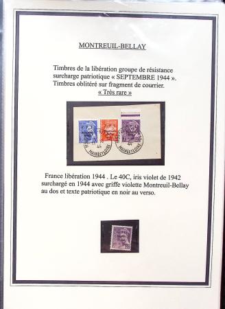 1943-45 LIBERATION : Collection de timbres de la Libération