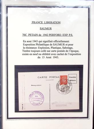 1943-45 LIBERATION : Collection de timbres de la Libération