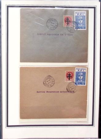 1943-45 LIBERATION : Collection de timbres de la Libération