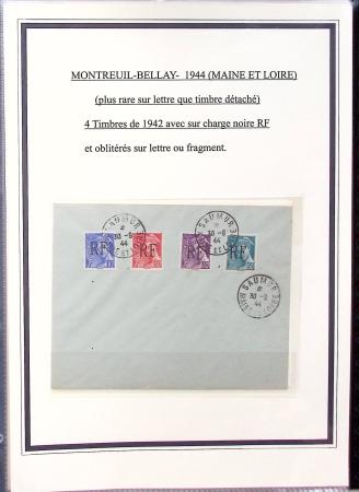 1943-45 LIBERATION : Collection de timbres de la Libération