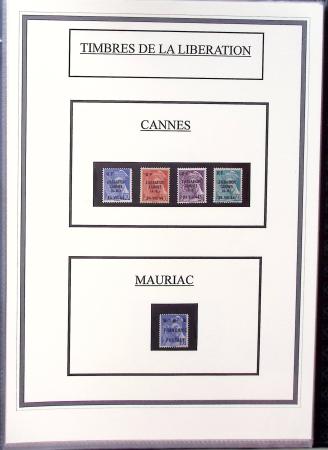 1943-45 LIBERATION : Collection de timbres de la Libération