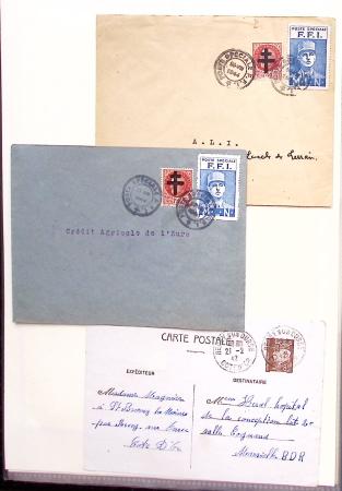 1943-45 LIBERATION : Collection de timbres de la Libération