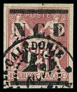 N°5 25 sur 40c rose, obl., TB