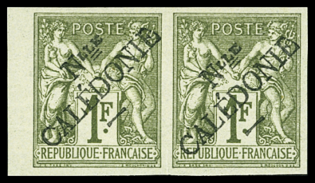 N°20 1f olive, en paire avec BdF, neuf *, TB