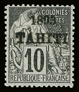 N°23 10c noir sur lilas, neuf *, TB. Signé A.Brun