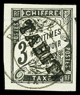 TAXE N°3 3c noir, obl., TB d'aspect
