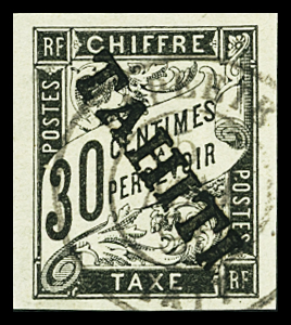 TAXE N°9 30c noir, obl., TB