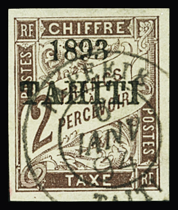 TAXE N°26 2f marron, obl., TB. Signé A.Brun et Calves