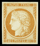 N°5A 40c orange foncé, neuf **, très frais, TTB. Signé