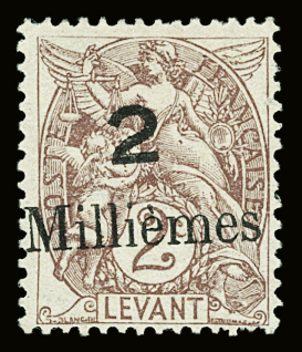 N°62C 2m s. 2c brun lilas, erreur sur TP n°10 Levant,