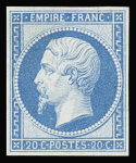 N°14B 20c bleu Type II, neuf *, belles marges, TB.