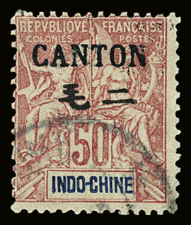 N°28 50c rose, obl., TB