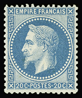 N°29B 20 c bleu type II, neuf **, très frais, TTB (cote