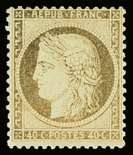 N°38 40c orange, neuf *, légère oxydation sinon TB