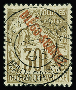 N°21 30c brun, obl., TTB. Signé Calves