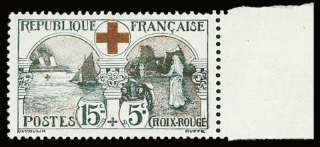 N°156 15c + 5c Infirmière, BdF, très bon centrage,