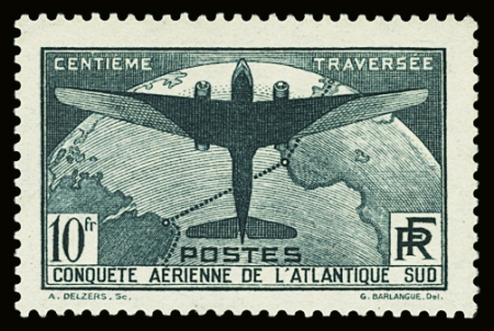 N°321 10f Atlantique-Sud, neuf **, TB